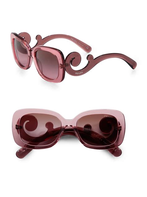 prada sunglasses dixie red pink baroque|Prada baroque sunglasses knockoff.